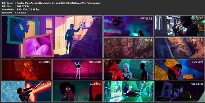 Spiderman Across The Spiderverse 2024 Screens